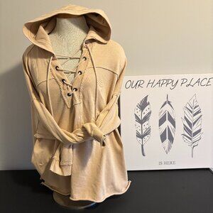 AERIE Very Oversized Top With Corded Open Area to show off whatever underneath